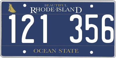 RI license plate 121356
