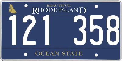 RI license plate 121358