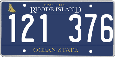RI license plate 121376