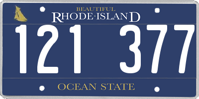 RI license plate 121377