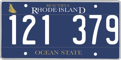 RI license plate 121379