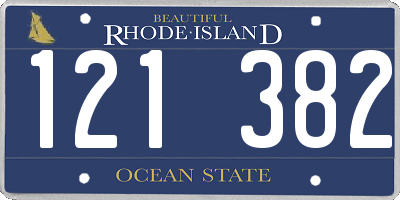 RI license plate 121382