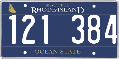 RI license plate 121384