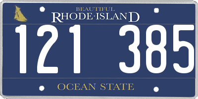RI license plate 121385