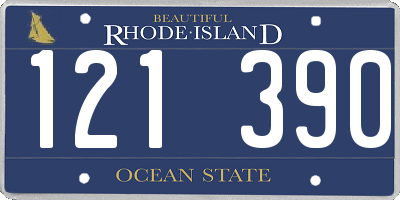 RI license plate 121390