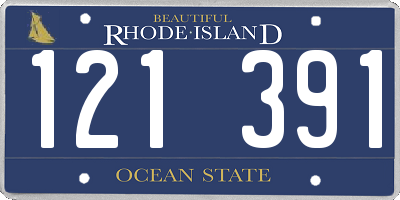 RI license plate 121391