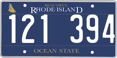 RI license plate 121394