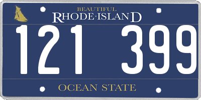 RI license plate 121399