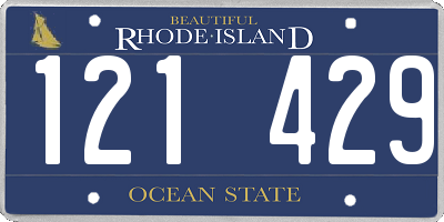 RI license plate 121429