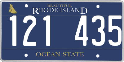 RI license plate 121435