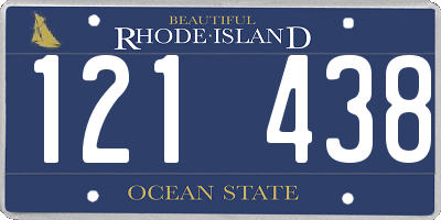 RI license plate 121438