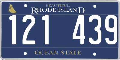 RI license plate 121439