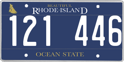 RI license plate 121446