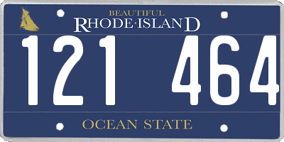 RI license plate 121464