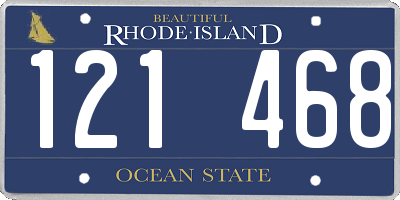 RI license plate 121468