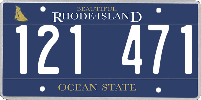 RI license plate 121471
