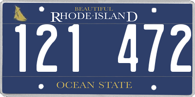 RI license plate 121472