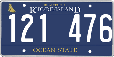 RI license plate 121476