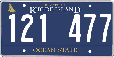 RI license plate 121477