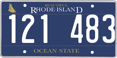 RI license plate 121483