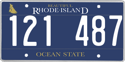 RI license plate 121487