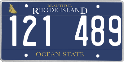 RI license plate 121489