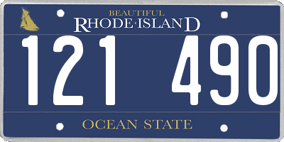 RI license plate 121490