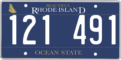 RI license plate 121491