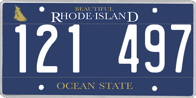 RI license plate 121497