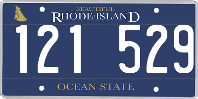 RI license plate 121529