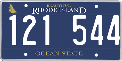 RI license plate 121544