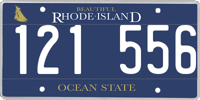 RI license plate 121556