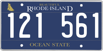 RI license plate 121561