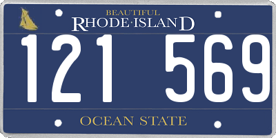 RI license plate 121569