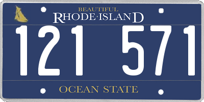 RI license plate 121571