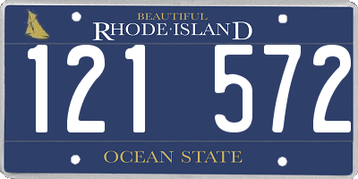 RI license plate 121572