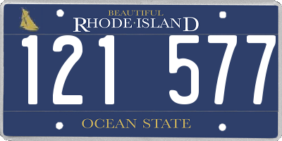 RI license plate 121577
