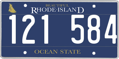 RI license plate 121584