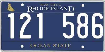 RI license plate 121586