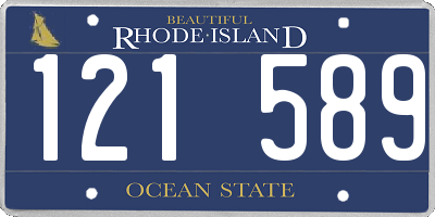 RI license plate 121589