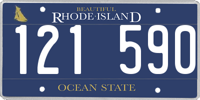 RI license plate 121590