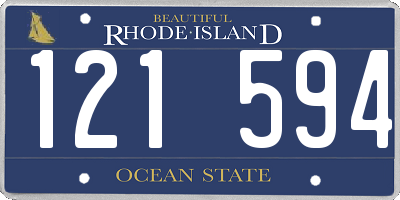 RI license plate 121594