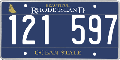 RI license plate 121597