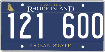 RI license plate 121600
