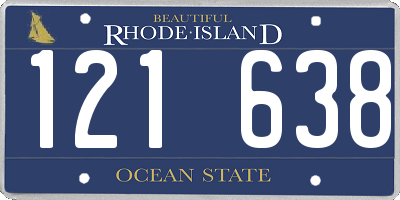 RI license plate 121638