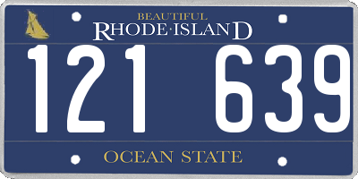 RI license plate 121639