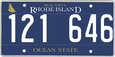 RI license plate 121646