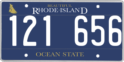 RI license plate 121656
