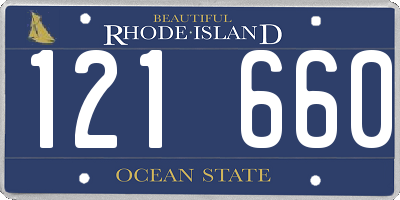 RI license plate 121660