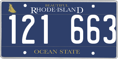 RI license plate 121663